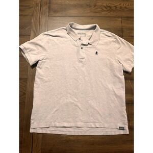 Eddie Bauer Bigfoot Polo Shirt Mens Large Gray Short Sleeve